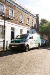 Van delivering laundry & dry cleaning in Islington